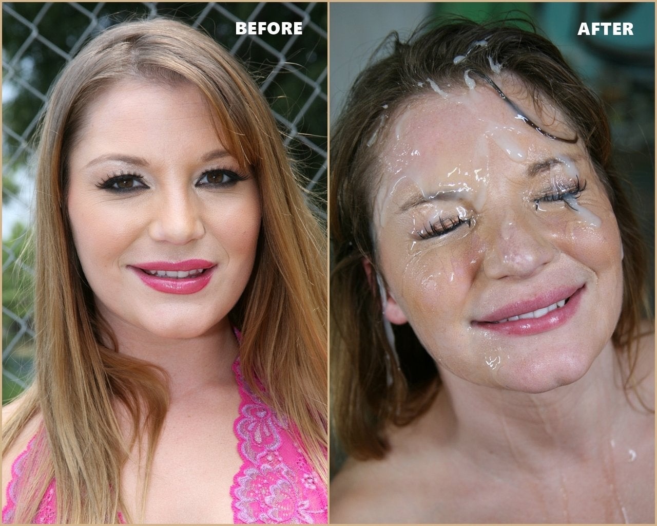 Before and after bukkake — 14