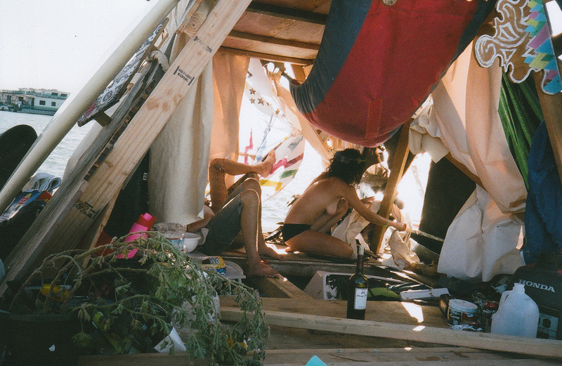Burning man and party — 9